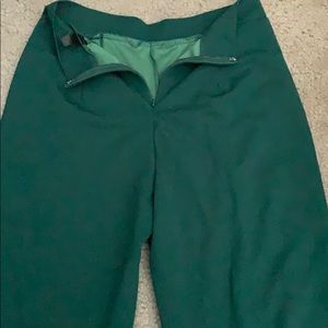 Forest green straight legged trousers